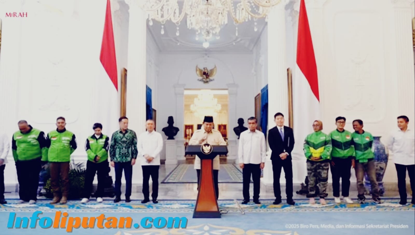 Pernyataan Pers Presiden terkait Bantuan Hari Raya (BHR) Driver Ojek Online dan Kurir online.