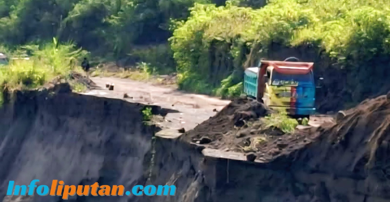 Akses Jalan Lahar Gunung Kelud Longsor, Polisi sebut Akibat Penambangan Pasir Ilegal