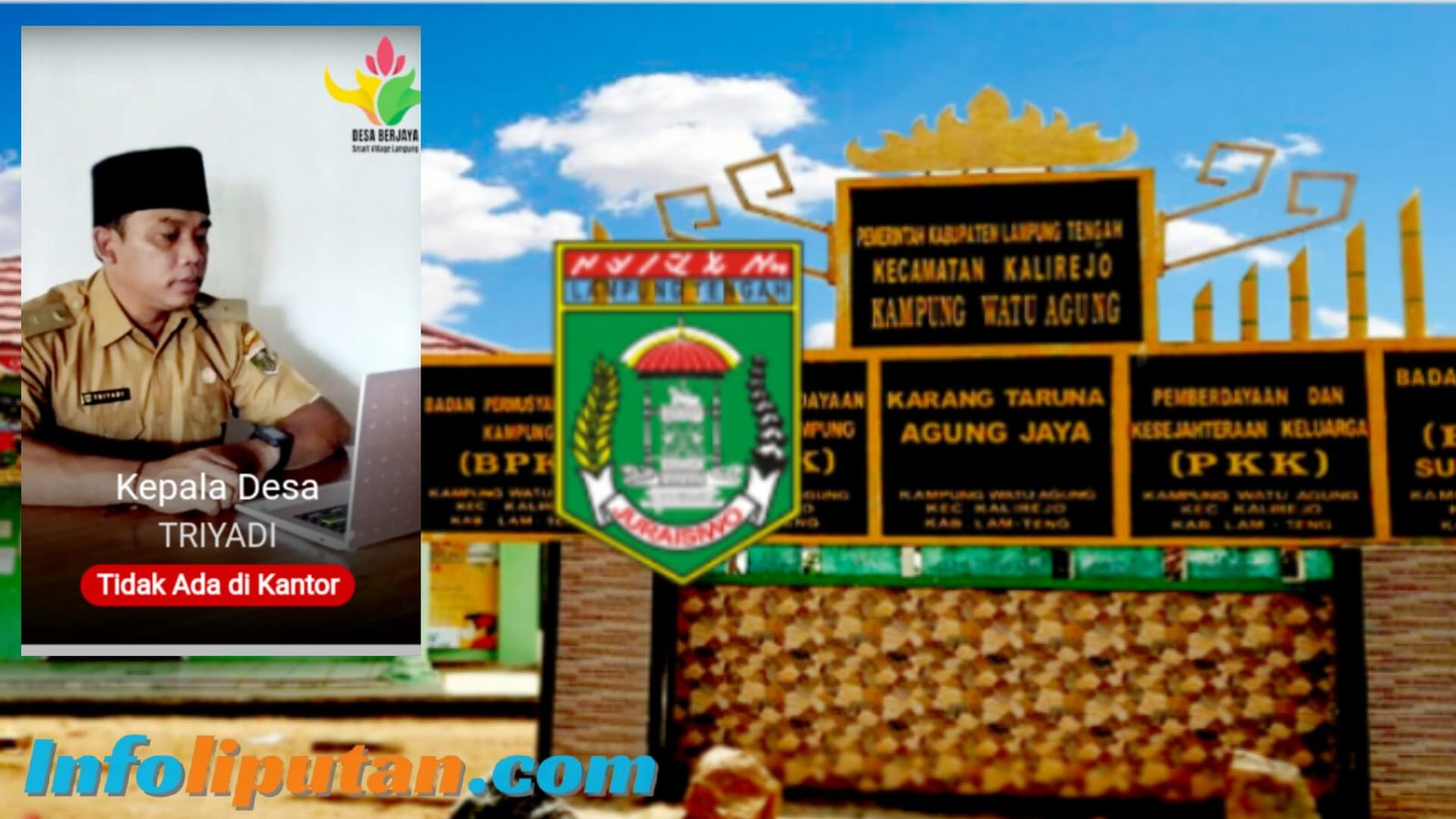 Diduga Kantor Kepala Kampung Watu Agung, Lampung Tengah di Backup Preman