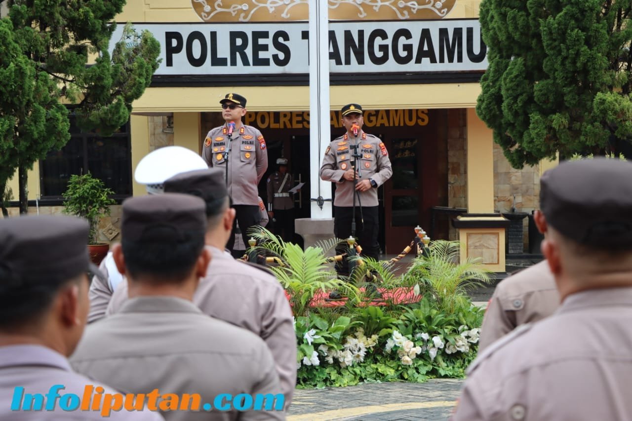 Upacara Welcome and Farewell Parade Kapolres Tanggamus
