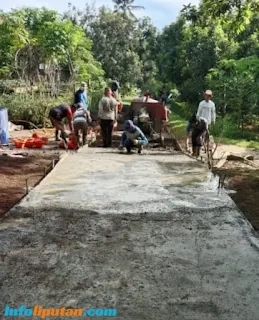 Pekon Dadapan Bagun Jalan Rabat Beton Degan Angaran DD Tahap 1 Tahun 2025