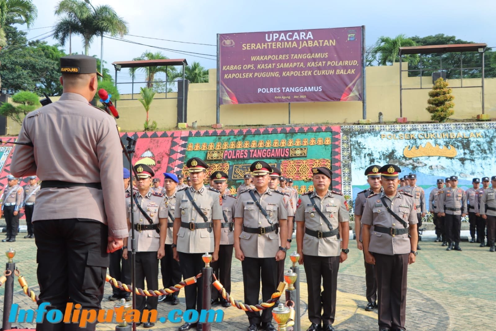 Kapolres Tanggamus Pimpin Sertijab Sejumlah Pejabat Utama