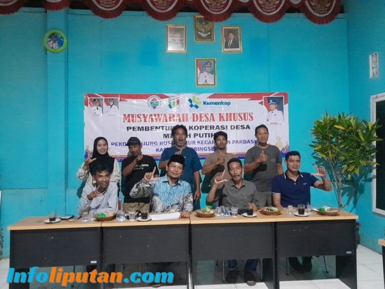 Pembetukan Koperasi Merah Putih Pekon Tanjung Rusia Timur Gelar Musdesus