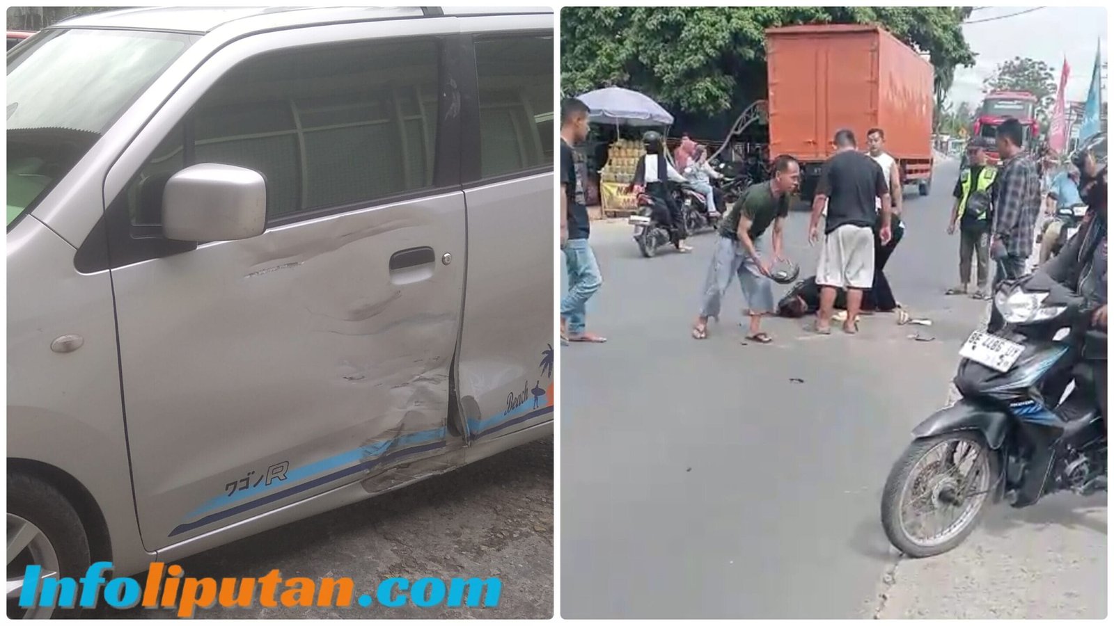 Kecelakaan Lalu Lintas di Pringsewu Libatkan Sepeda Motor dan Mobil