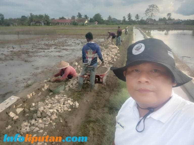 Pekon Pujodadi Bangun Tembok Penahan Tanah (TPT) Di Area Jalan Tani Dengan Angaran DD Tahap 1 Tahun 2025