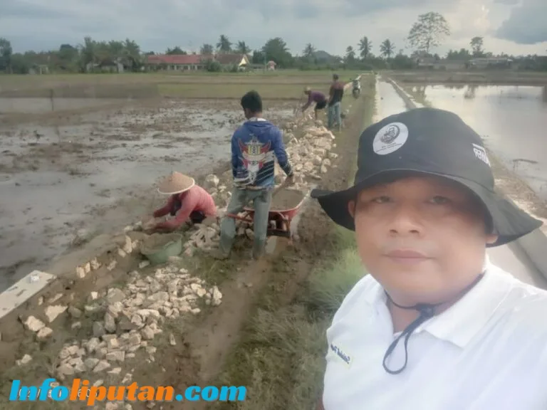 Pekon Pujodadi Bangun Tembok Penahan Tanah (TPT) Di Area Jalan Tani Dengan Angaran DD Tahap 1 Tahun 2025