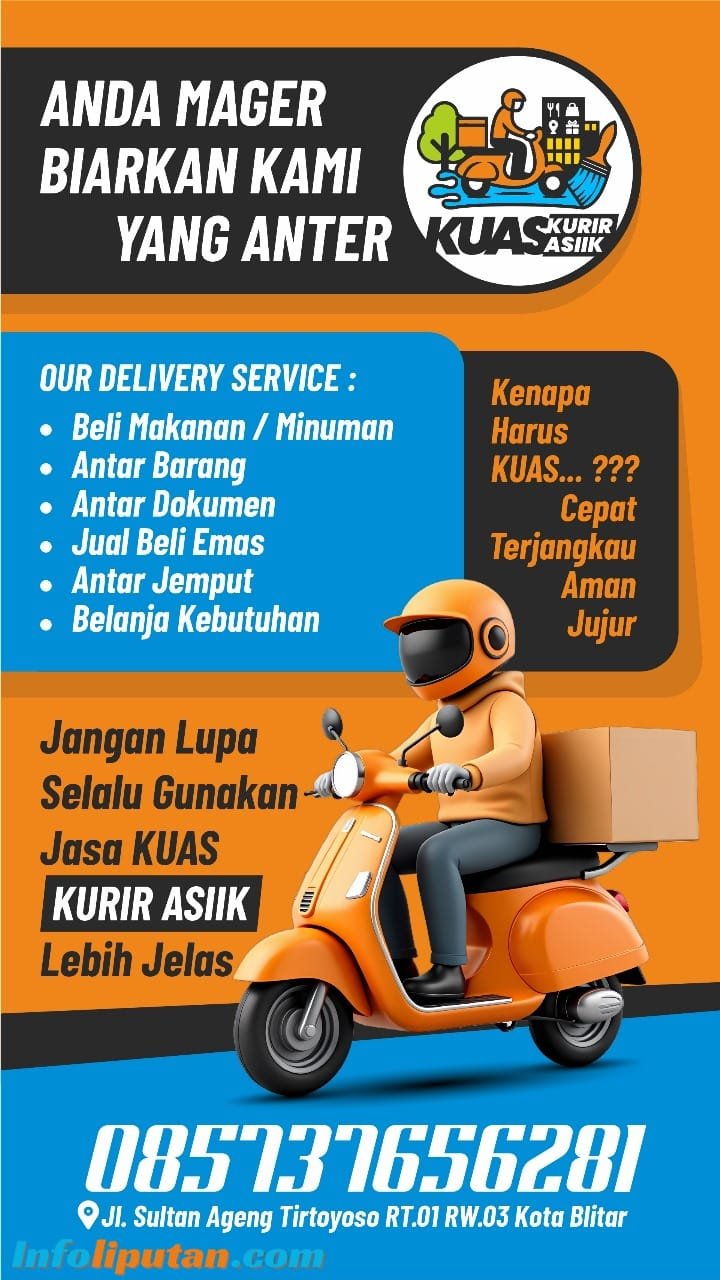 Hadir Di Blitar, KUAS Kurir Asik Siap Antar Segala Kebutuhan Anda