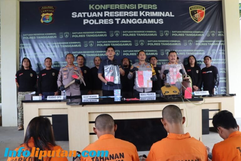 Komplotan Percuri Emas Ratusan Juta Di Bekuk Polres Tanggamus