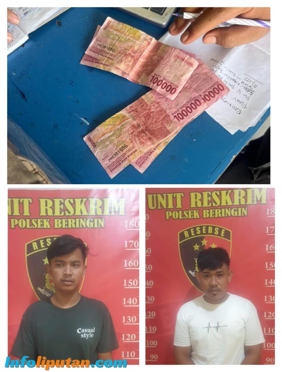 Polsek Beringin Ringkus Dua Pelaku Pengedar Uang Palsu
