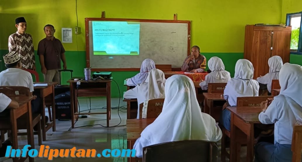 Polsek Pematang Sawa Sosialisasi Cegah Bullying, Narkoba dan Judi Online Saat MPLS di MA Nurul Barkah