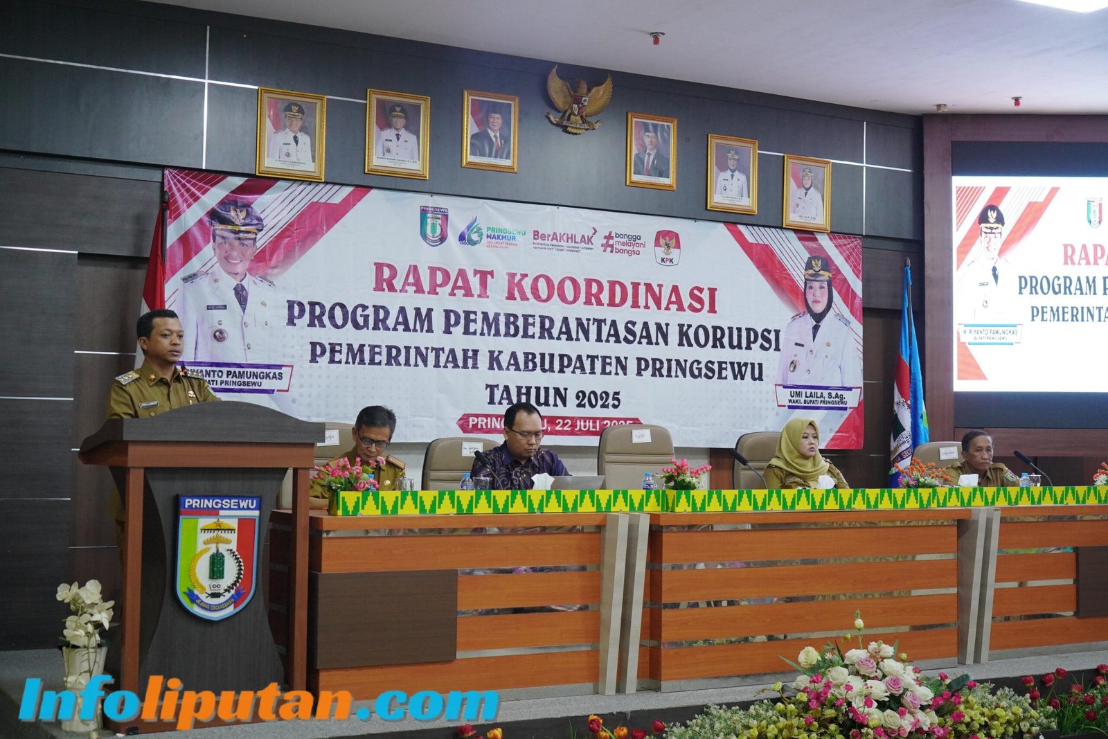 Bupati Pringsewu Hadiri Dan Buka Rapat Koordinasi Program Pemberantas Korupsi Tahun 2025