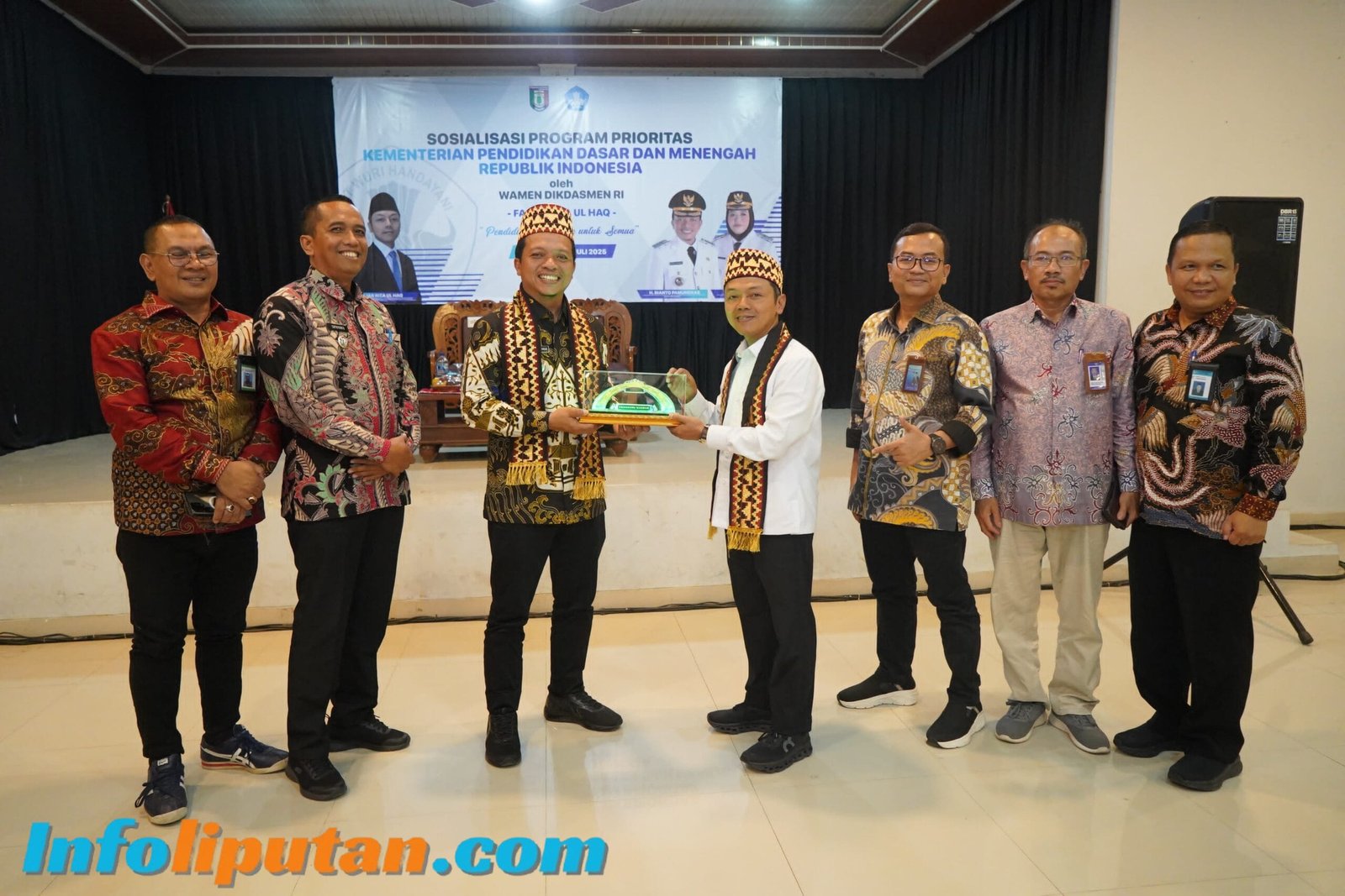Bupati Pringsewu Bersama Wamen Dikdasmen RI Hadiri SosialisasiI Program Prioritas Kemendikbud ristek