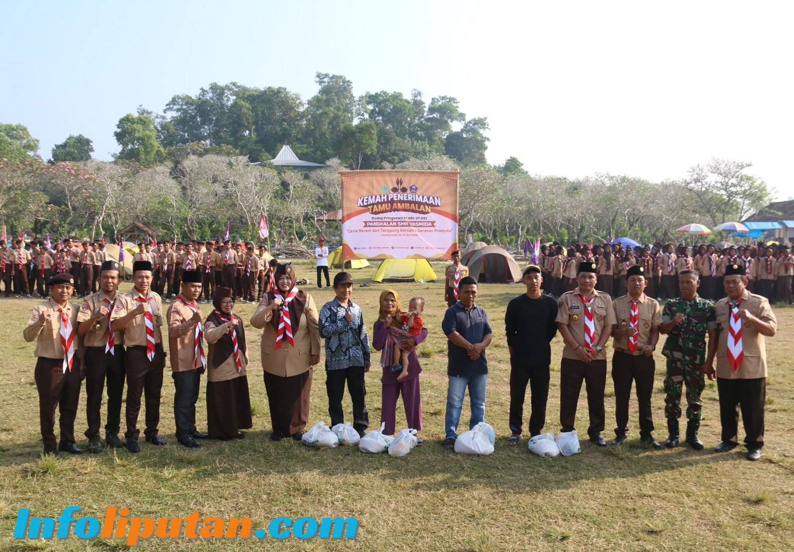 Wakil Bupati Pringsewu Hadiri Penerimaan Tamu Ambalan Pramuka SMK Yasmida
