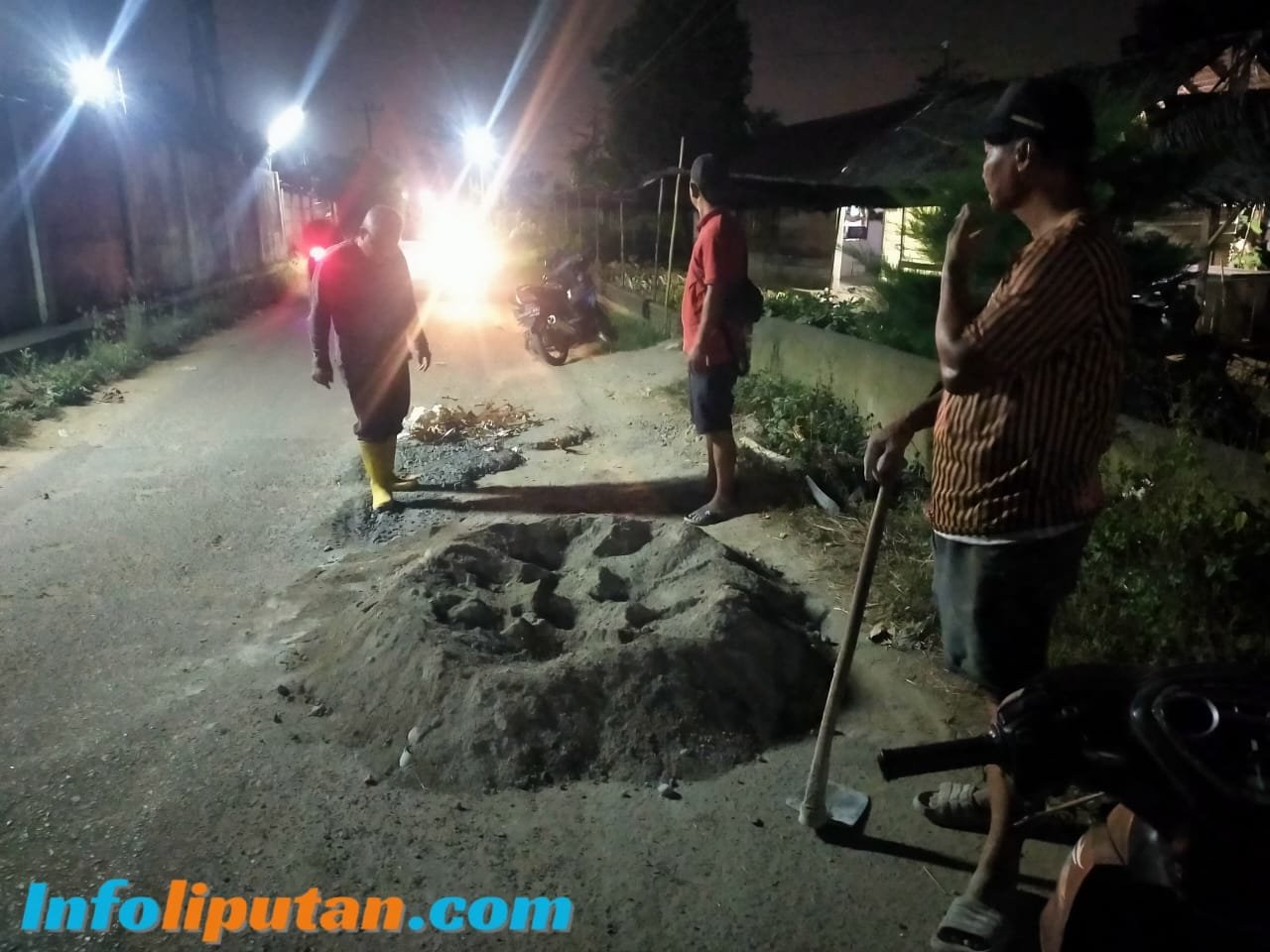 Pemerintah Desa Bangun Sari Baru, Perusahaan, dan UMKM Bergandeng Tangan Perbaiki Jalan Rusak