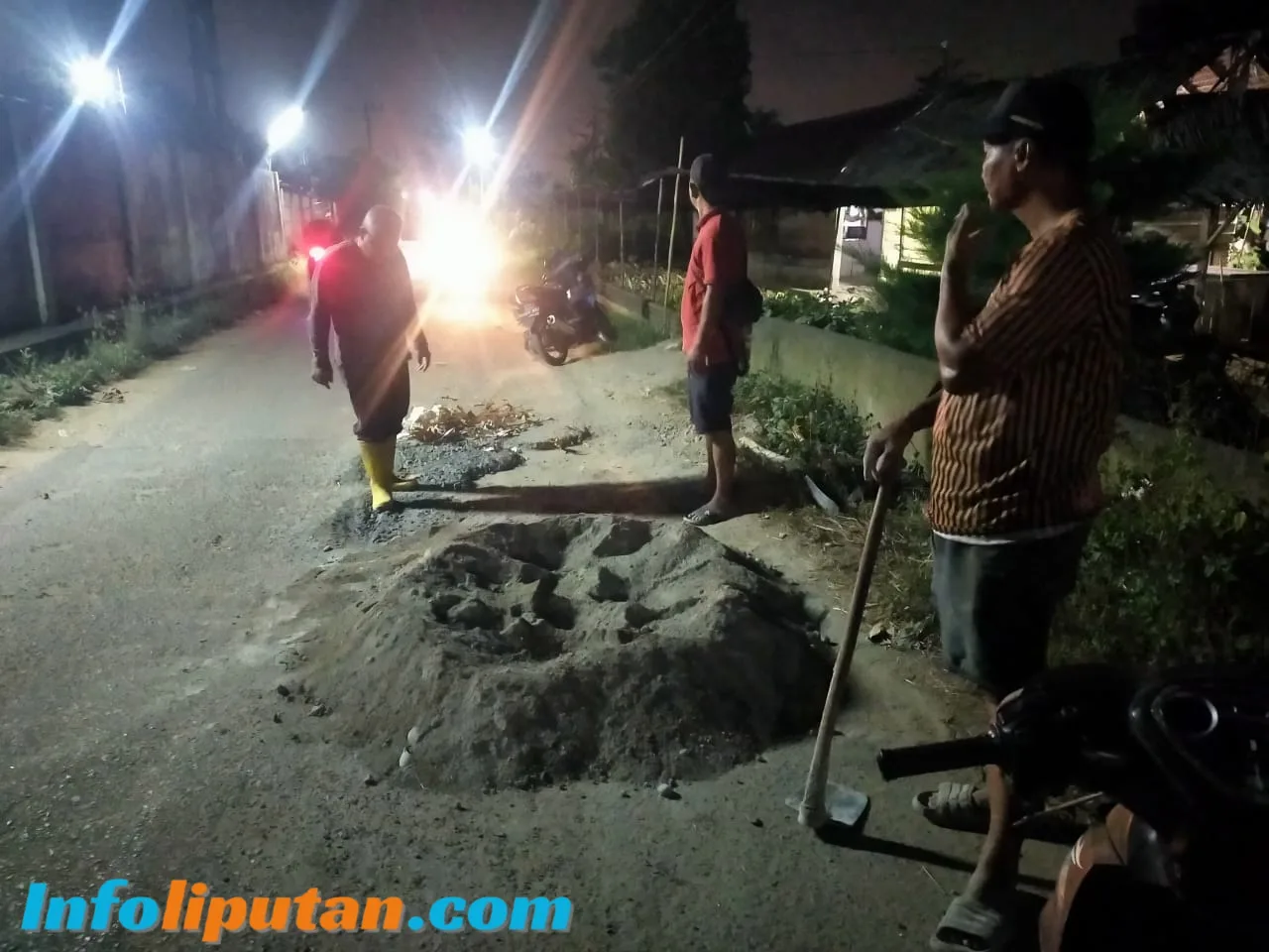 Pemerintah Desa Bangun Sari Baru, Perusahaan, dan UMKM Bergandeng Tangan Perbaiki Jalan Rusak
