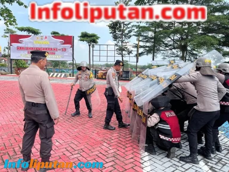 Antisipasi Gejolak, Polres Pesawaran Kerahkan Pasukan Dalmas di Latihan Taktis