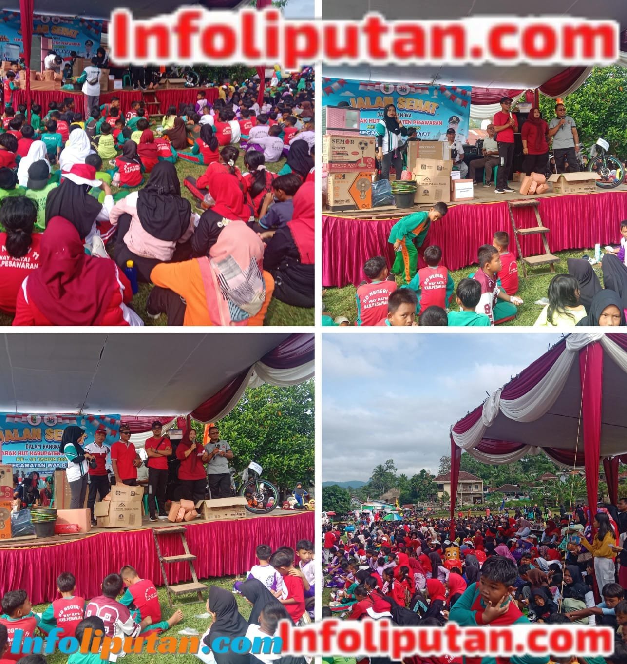 Jalan Sehat se-Kecamatan Way Ratai, Pemdes Wates Guyur Hadiah Besar untuk Peserta