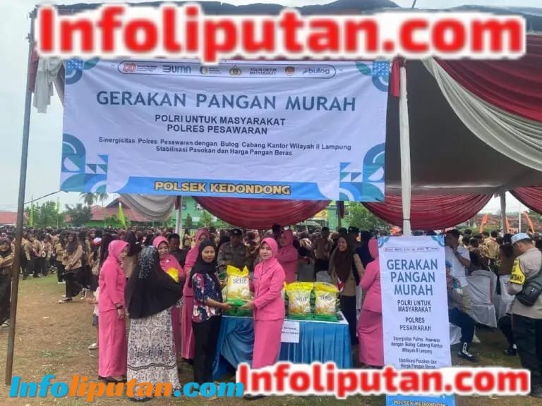 Polsek Kedondong Borong Perhatian Warga Lewat Gerakan Pangan Murah