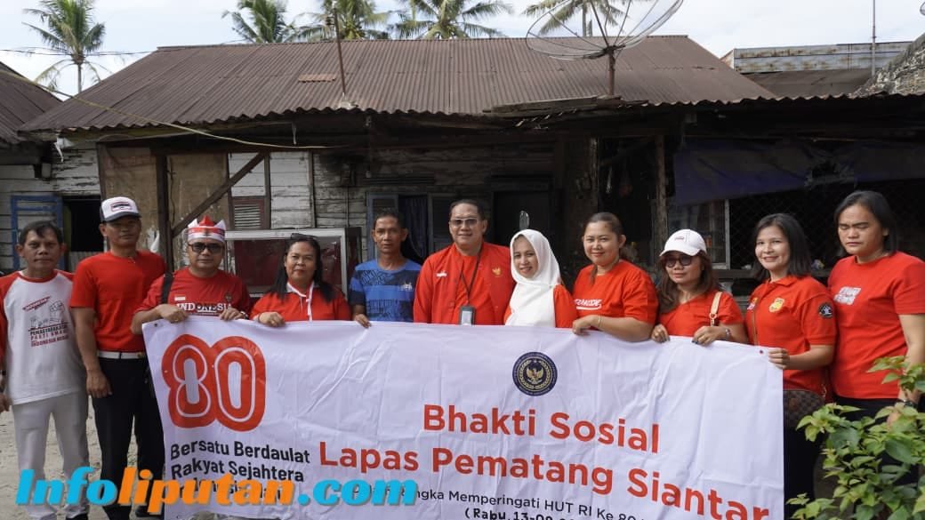 Lapas Pematangsiantar Gelar Bakti Sosial, Bagikan Sembako dan Sayuran Hidroponik Sambut HUT RI