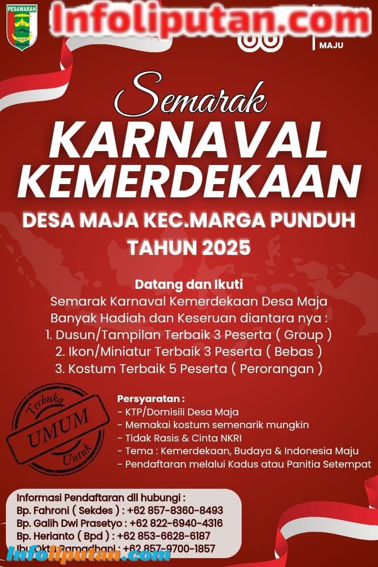 Semarak Karnaval Kemerdekaan Desa Maja Meriahkan HUT ke-80 RI