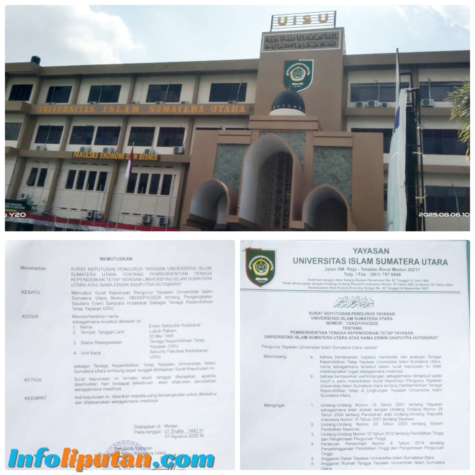 Satpam YAYASAN UISU SM Raja Medan Tuntut Keadilan, Diduga Dipecat Sepihak
