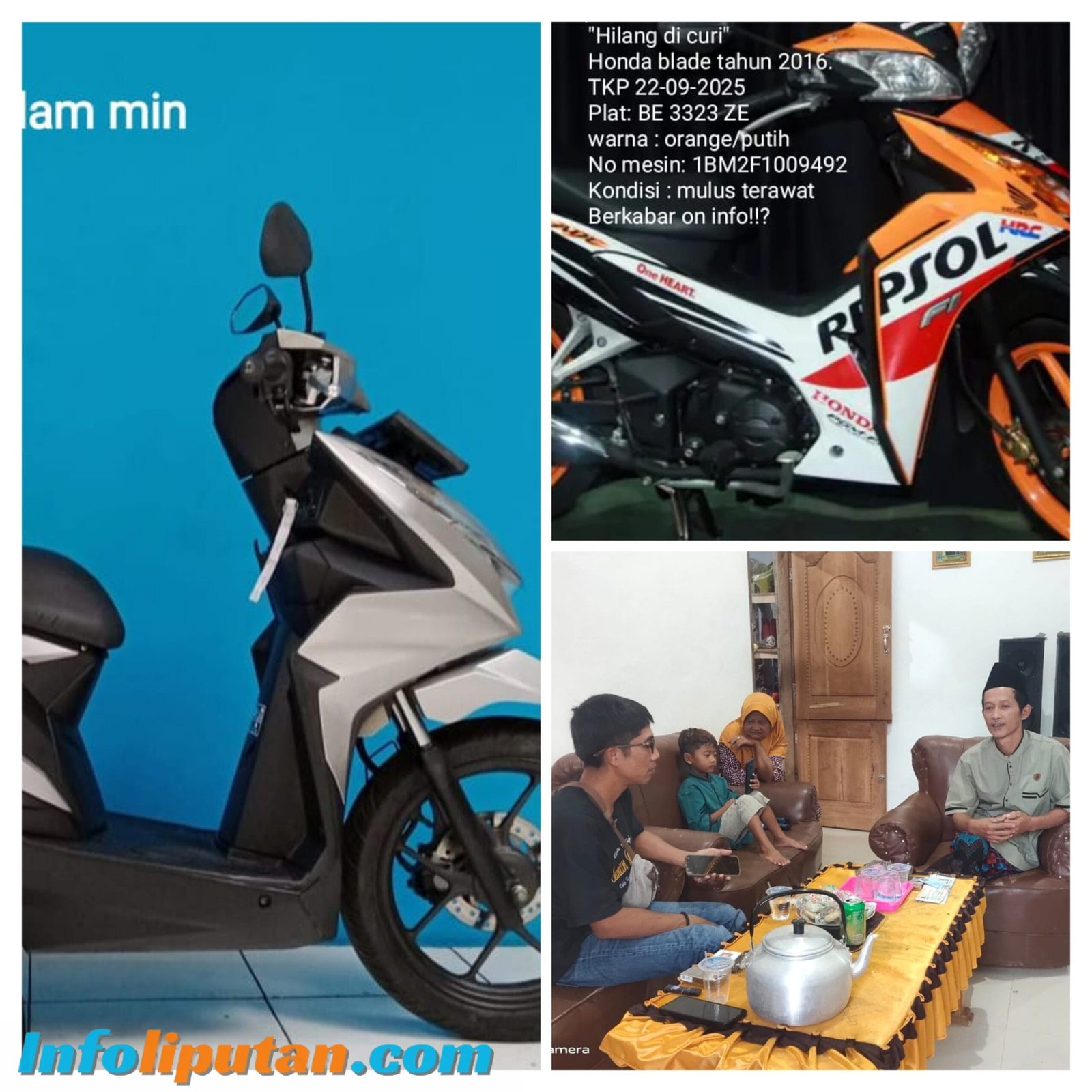 Dua Motor Warga Lebuay Digondol Maling, Diduga Dikawal Mobil Hitam