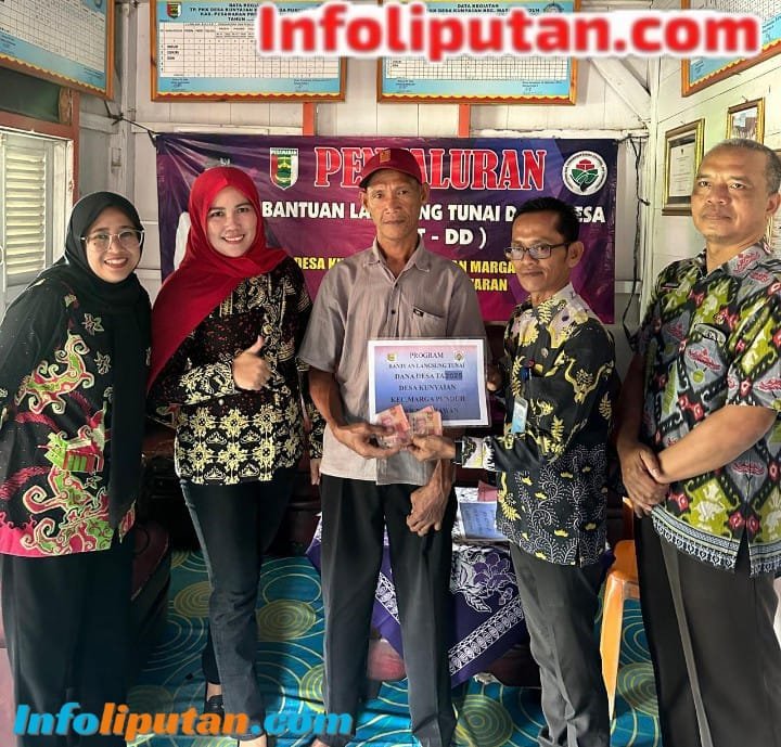 Kades Octa Resvita Syafitri Dampingi Penyaluran BLT-DD, Warga Kunyaian Sampaikan Terima Kasih