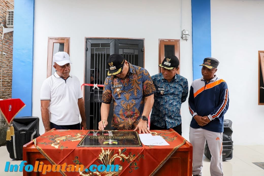 Bupati Deli Serdang Sukseskan Program BERJEMUR, Sekaligus Resmikan Kantor Desa Ramunia II