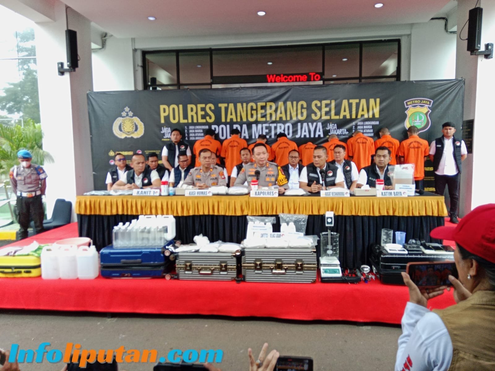 Polres Tangerang Selatan Berhasil Ungkap Barang Bukti 21kg Senilai 21 Miliar Narkoba Jenis Tembakau Sintesis