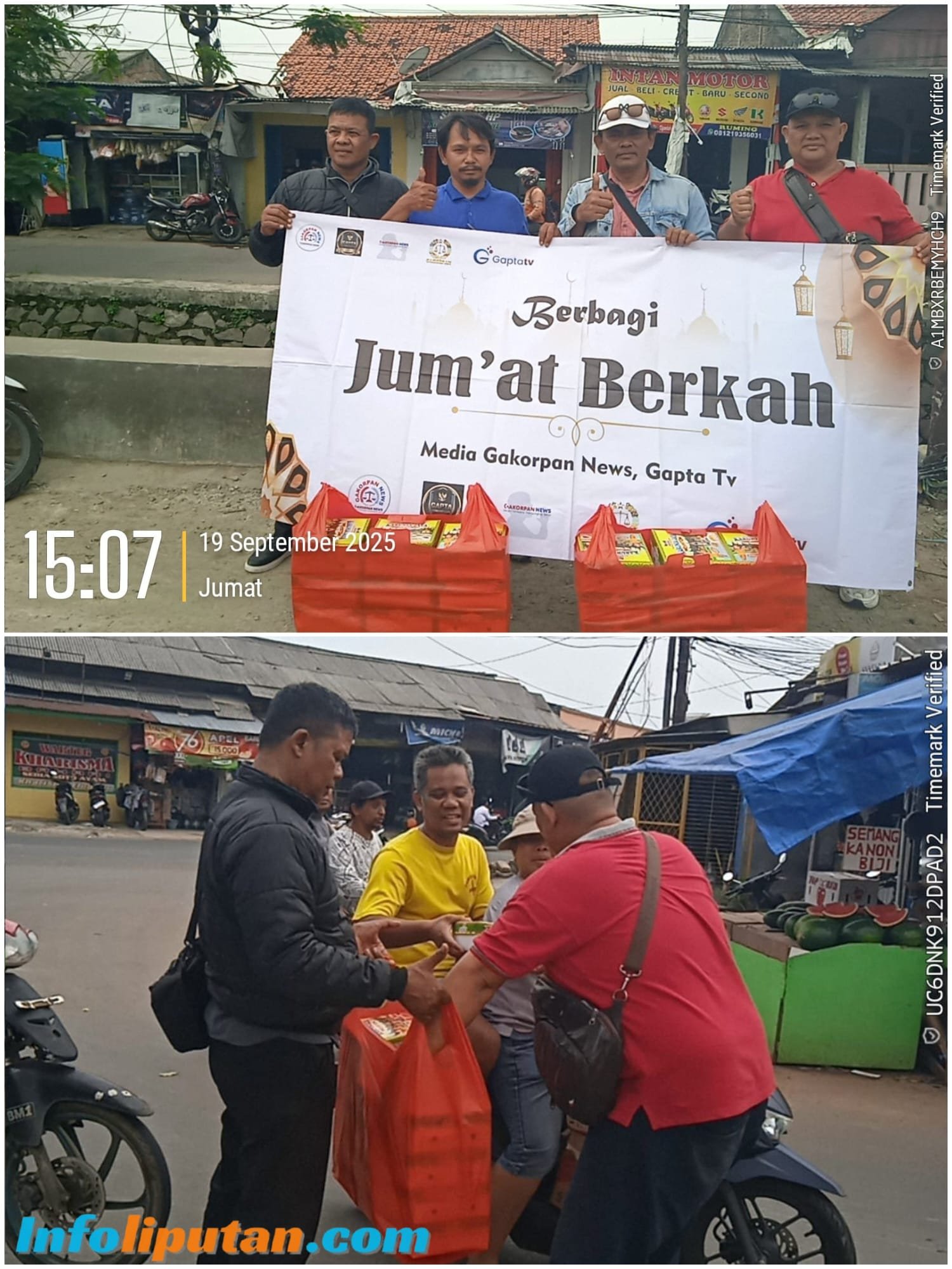 Media Gakorpan Dan TV Gapta Berkontribusi Kepada Masyarakat Sekitarnya melalui Jum’at Berkah Berbagi Nasi kotak