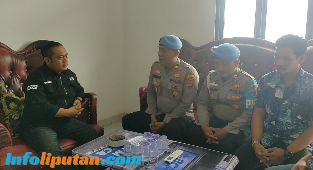 Bangun Kemitraan,Polres Pesawaran Sambingi Kantor FKW-KP