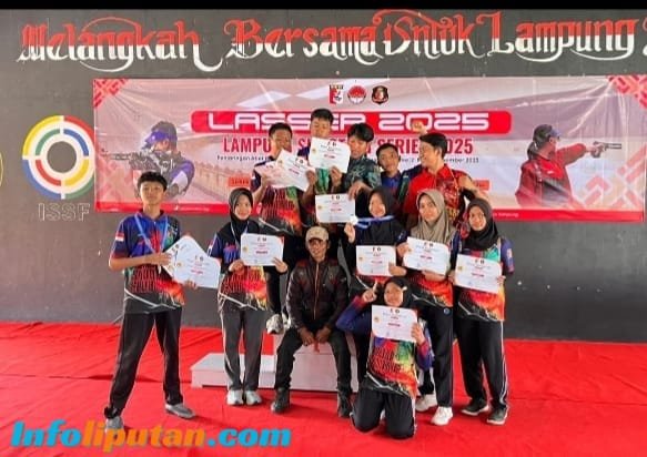 Putra Prajurit Yonif 9 Marinir Raih Juara Lomba Menembak Kejuaraan Lampung Shooting Series Lasser 2025