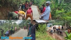 Warga Kampung Sebaris Kembali Semangat Gotong Royong Jalan,Harapan Masyarakat Minta Di Bagunkan Talut