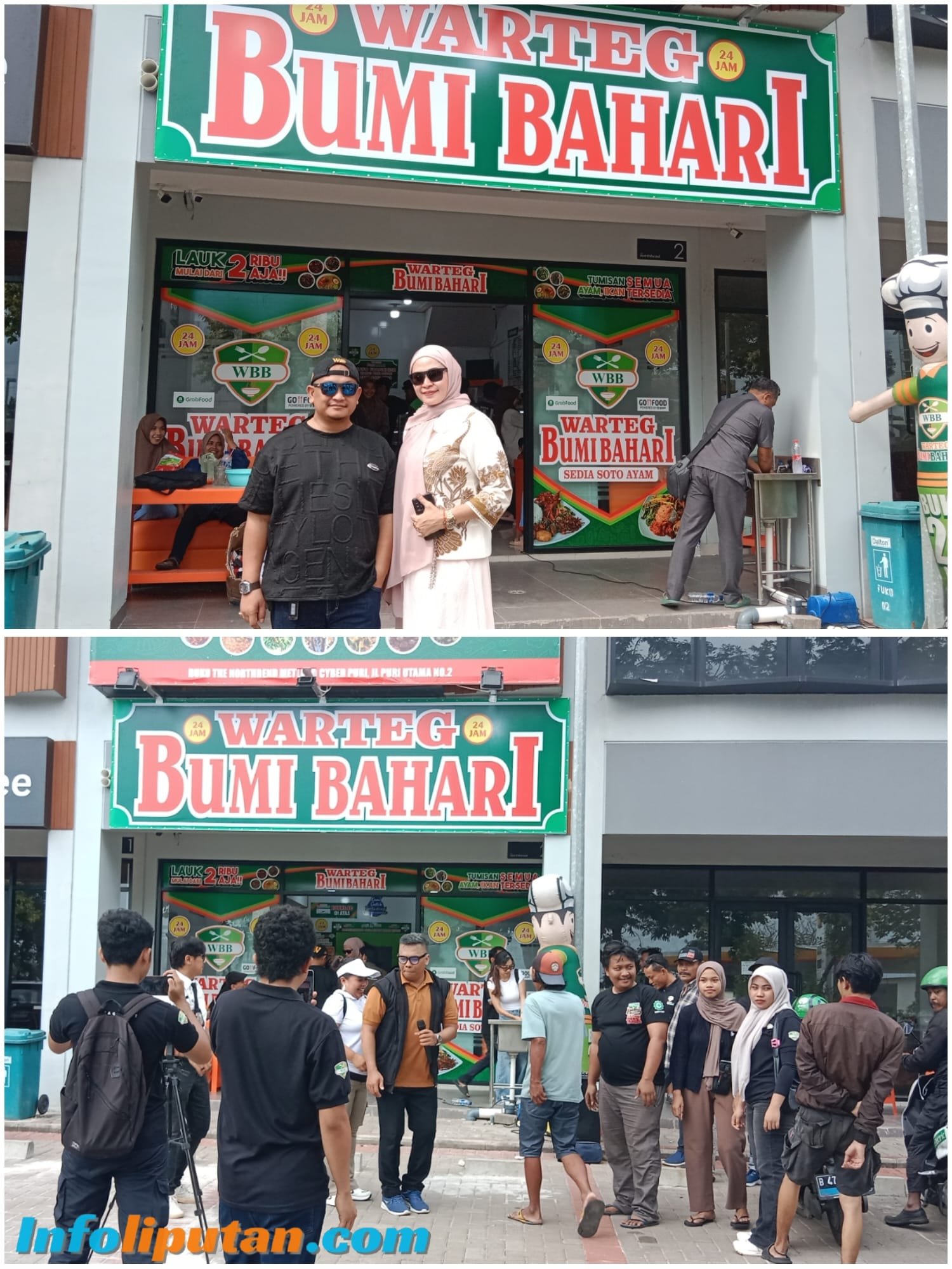 Lounching Warteg Bumi Bahari, Bagi Bagi Makan Gratis Untuk Warga dan Pengendara Yang Lewat