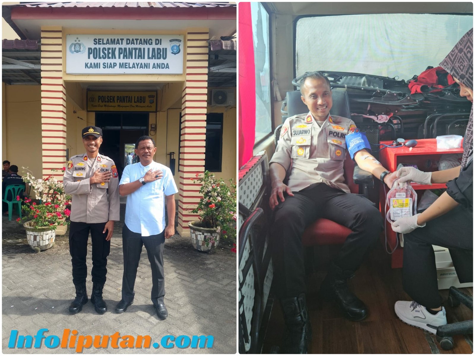 Polsek Pantai Labu, LPA, dan PMI Bersatu Gelar Aksi Donor Darah Sambut Hari Anak Sedunia