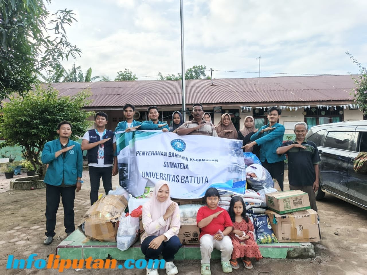 Dipandu Dekan Junaidi Lubis, Mahasiswa Universitas Battuta Peduli Bencana Sumatera dan Aceh