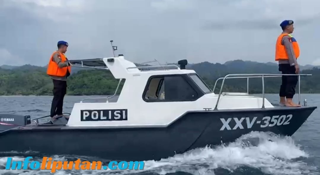 Satpolairud Polres Tanggamus Lakukan Patroli dan Pencarian Korban Hilang Kebakaran KM Maulana 3.0