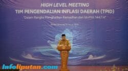 Polda Lampung Tegaskan Komitmen Pengamanan Pangan dalam High Level Meeting TPID Jelang Ramadhan