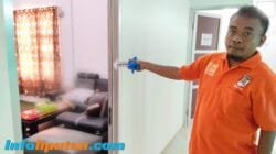 Inafis Sat Reskrim Polres Tanggamus Lakukan Olah TKP Temuan Mayat di Kantor Dinas DPMPTSP