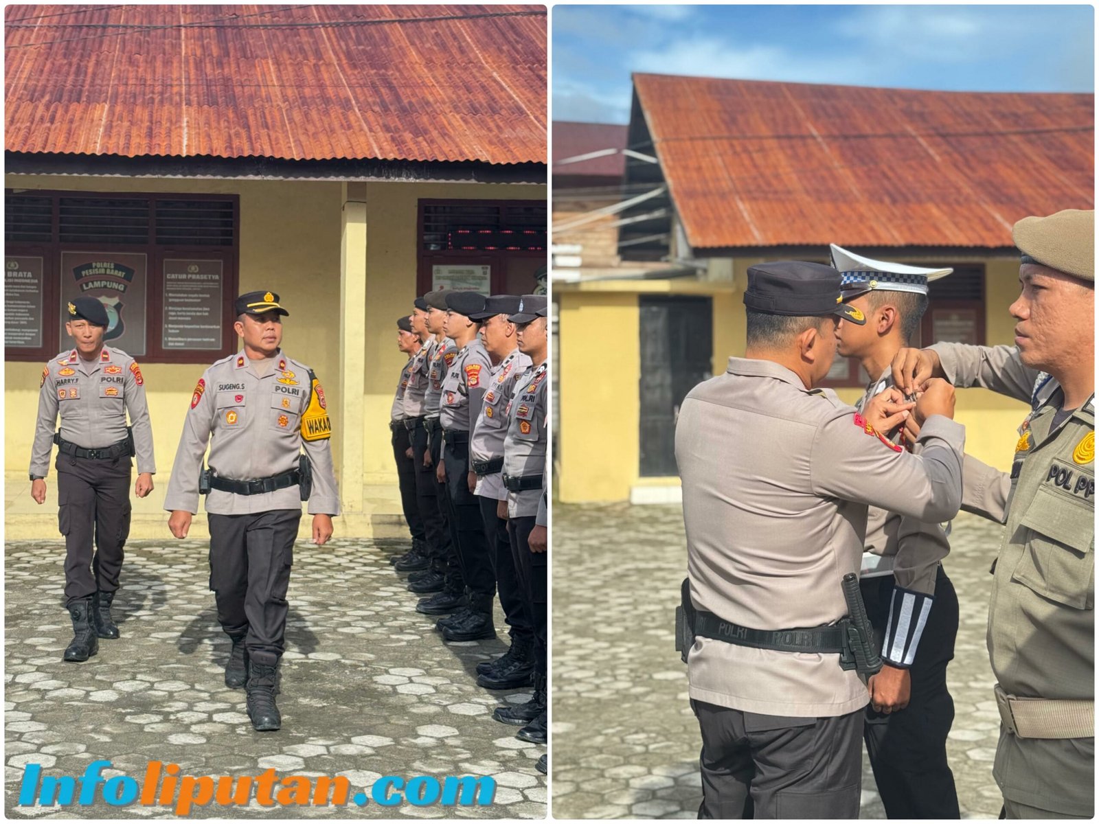 Polres Pesisir Barat Laksanakan Apel Gelar Pasukan Operasi Keselamatan Krakatau 2026