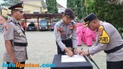 Kapolres Tanggamus Pimpin Sertijab Kapolsek Pulau Panggung dan Kenaikan Pangkat Pengabdian Personel