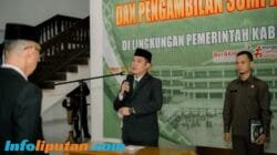 Bupati Dedi Irawan Lantik Pejabat Pimpinan Tinggi Pratama dan Pejabat Administrator