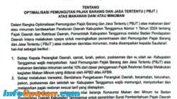 Pemkab Tanggamus Terbitkan Surat Edaran Optimalisasi Pajak Makan Minum, OPD hingga Sekolah Wajib Pungut PBJT 10 Persen