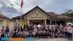 Apel Sabuk Kamtibmas dan Simulasi Sispam Mako Digelar di Polsek Ngaras Pesisir Barat
