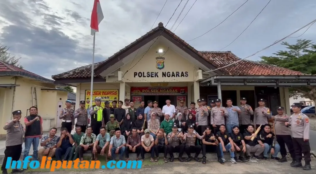 Apel Sabuk Kamtibmas dan Simulasi Sispam Mako Digelar di Polsek Ngaras Pesisir Barat