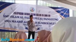 Pelepasan Siswa Siswi di Al-Falah Sumber Mulya, Ini Sambutan Hadi Hariyanto Wakili Wali Murid