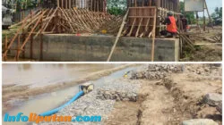 Proyek Jembatan Miliaran di Pringsewu Diduga Tidak Sesuai Spesifikasi, Wartawan Diancam Pakai Gergaji