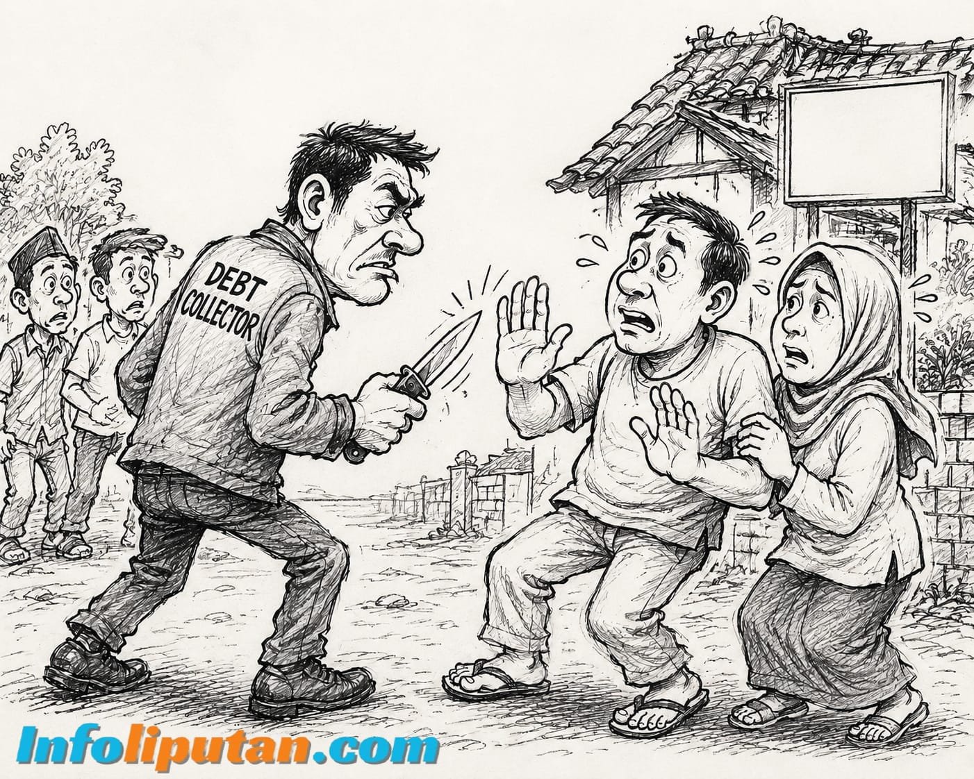 Ancam Warga Sukoharjo dengan Sajam, Debt Collector Dilaporkan ke Polisi