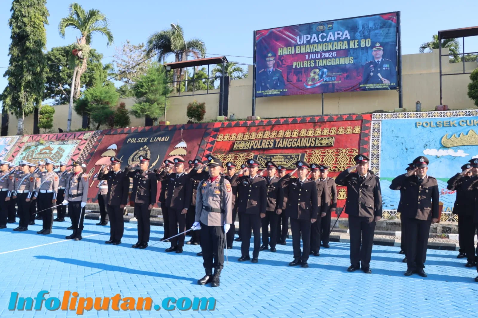 Polres Tanggamus Gelar Upacara Hari Bhayangkara ke 80