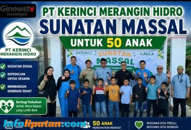 PLTA PT. KMH Gelar Sunatan Massal Gratis , Bejalan dengan Tertib, Aman dan Lancar di Wilayah Operasional